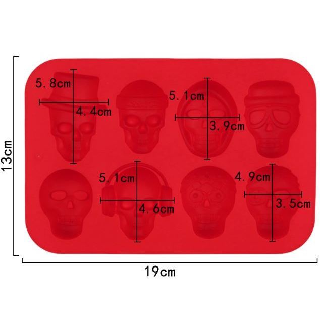 6/8/18/50 Cavities Halloween Scary Silicone Mold Hat Skull Tomb Bat Pumpkin Spider Chocolate Gummy Mould Cake Dec(3126L) - Image 6