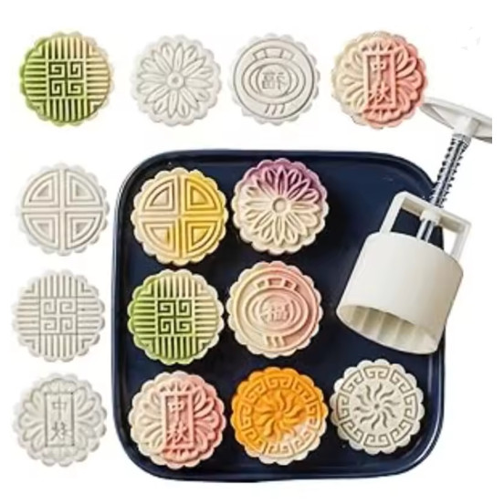 Mooncake Mold Rose Cherry Blossom Flower Shape Sakura Lotus Daisy Sunflower Leaf Bunny Mid-autumn Festival Mold (3156L)