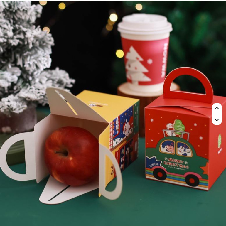 Christmas Gift Box Candy Chocolate Biscuit Packaging Box Bags Xmas Eve Apple Boxes Carrying Case New Year Party (3159L) - Image 7