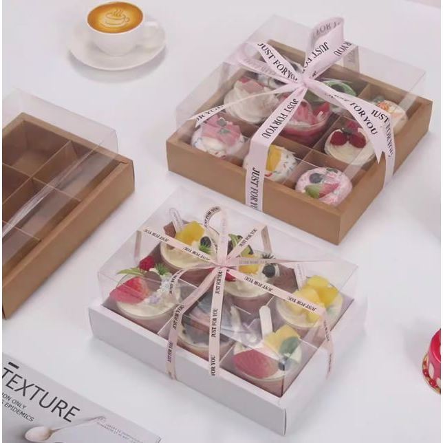 6/9/12 Food Catering Window Sandwich Cake Nuts Lunch Box Picnic Tray Disposable Cheese Platter TAKEAWAY 野餐盒(3029L)