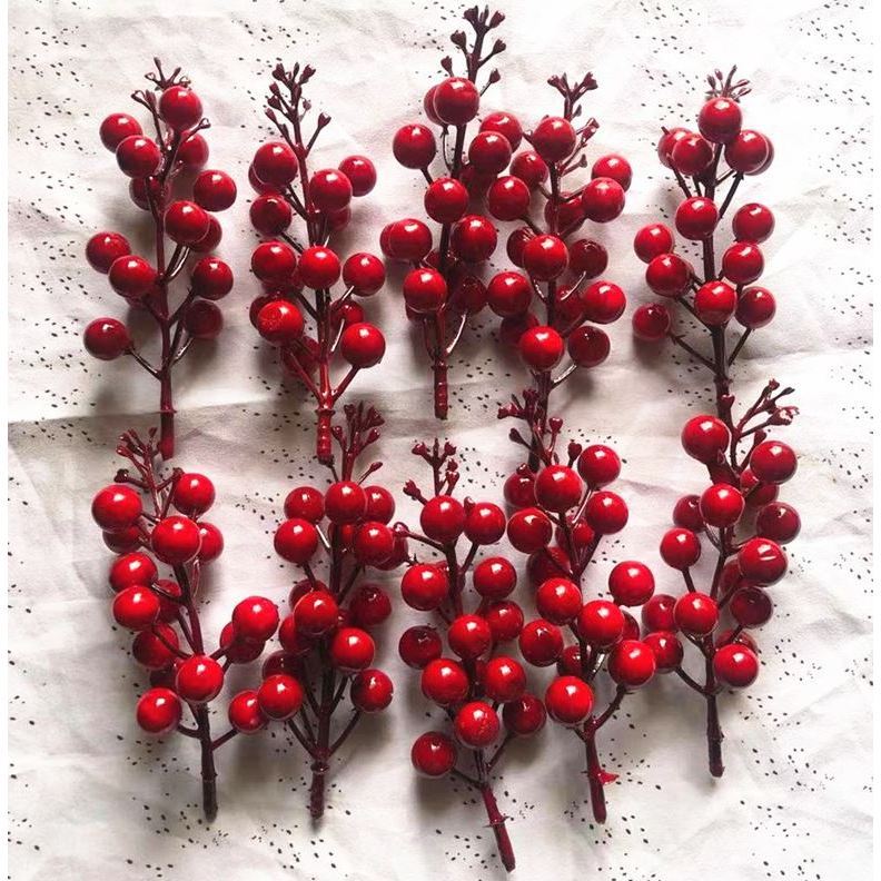 Artificial Christmas Red Berries Multi Type Foam Berries Branches For Christmas DIY Wreath Supply Xmas Tree Decor(2098L) - Image 17