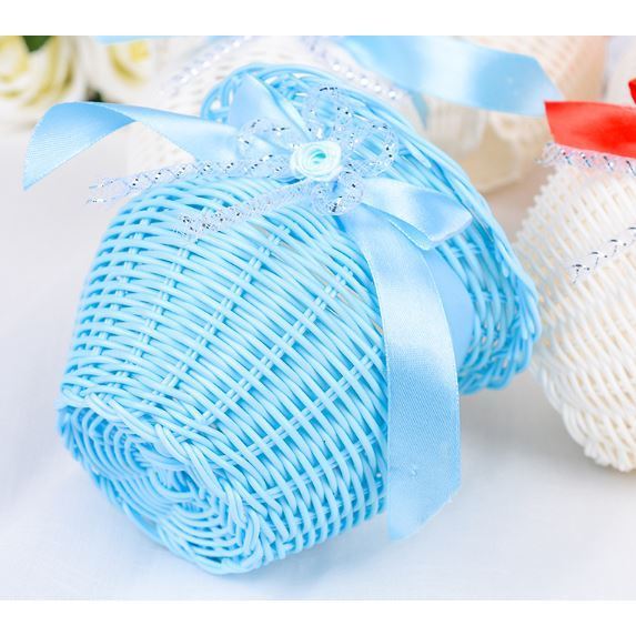 Rustic Basket Mini Baskets Tiny Baskets Party Favors Tiny Woven Basket Flower Baskets Mini Flower Basket (3061L) - Image 3