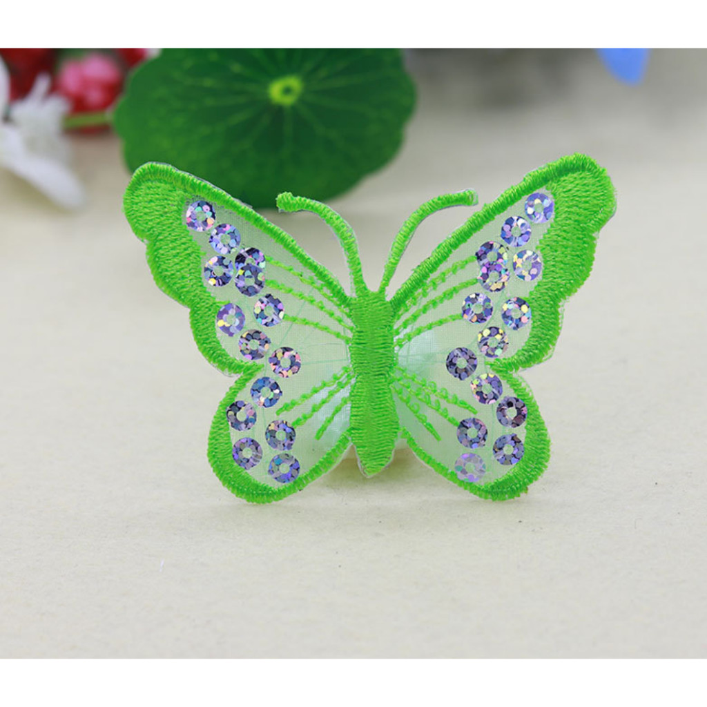 1pc Mixing Sequins Patch Embroidered Butterfly Iron On Patches For Clothing Badge Sticker Apparel Accessories刺绣蝴蝶(4007L) - Image 16