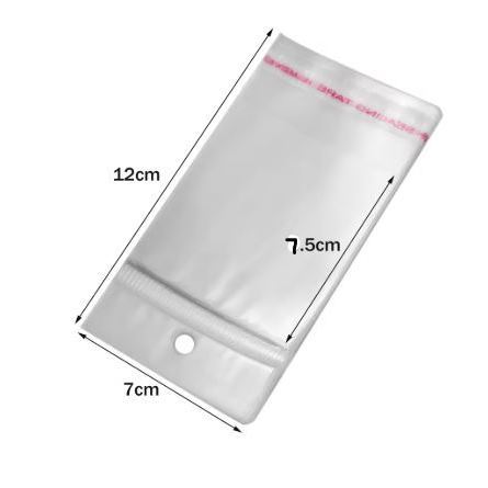 100pcs White Self Adhesive Bag Plastic Hanging Opp Pouches Seal Gift Bag for Handmade Jewelry Display(3069L) - Image 12