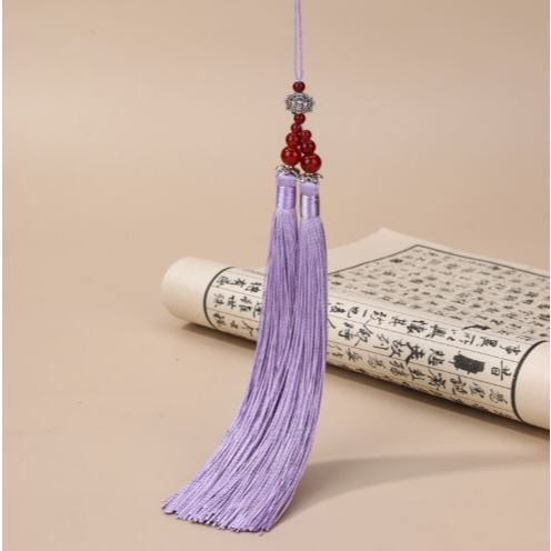 Jade Bead Tassel Polyester Silk Tassels DIY Crafts Tassel Jewelry Making Home Decor Pendant Embellish Fringe (3076L) - Image 6