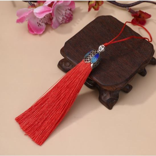 8cm Silk Tassel Fringe Brush Pendant Accessories for DIY Jewelry Making Silk Satin Tassel Handmade Crafts Finding(3077L) - Image 7
