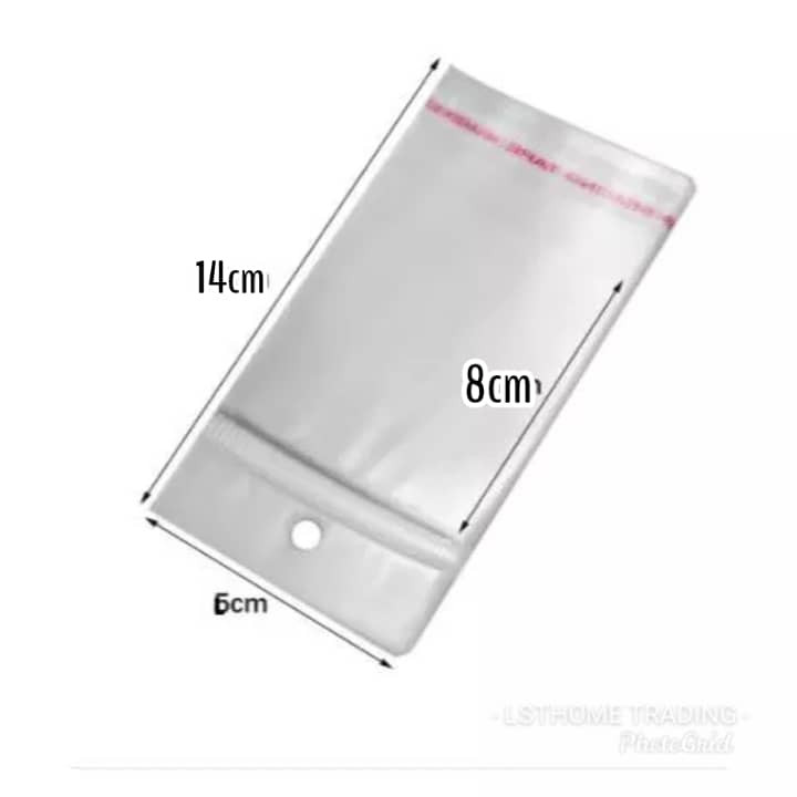 100pcs White Self Adhesive Bag Plastic Hanging Opp Pouches Seal Gift Bag for Handmade Jewelry Display(3069L) - Image 10