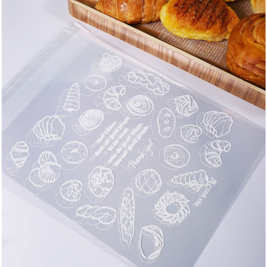 20pcs Clear Self-sealing Bags For Bakery Breads, Doughnuts, Croissants, Disposable Packaging For Kitchen 透明面包包装袋(4011L) - Image 3
