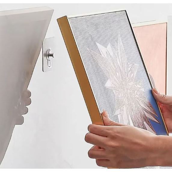 Self-Adhesive Hook Strong Adhesive Picture Frame Nails Hooks Transparent Seamless Wall Hangers Hanging Clock Wall(3105L) - Image 8