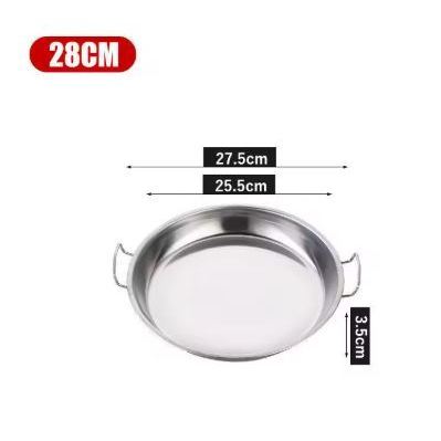 Round Stainless Steel Serving Plates for Food Cold Noodle Making Dishes Steamed Tray Dinnerware Kitchen Pastry Pan(3108L - Image 6