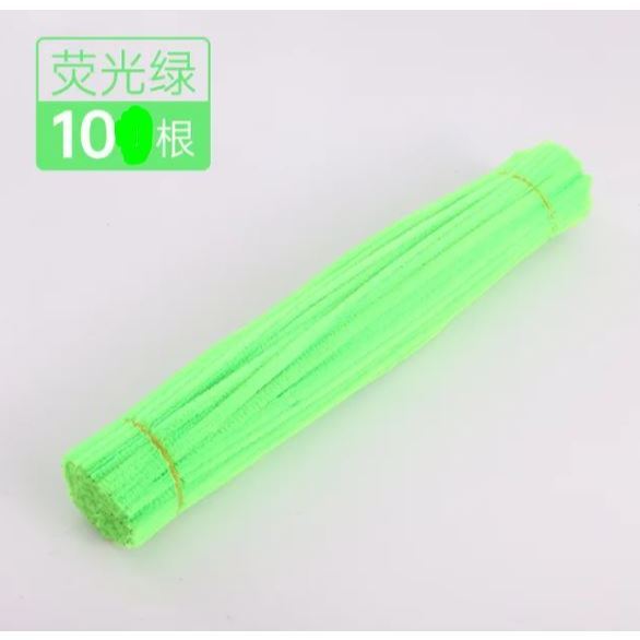 100pcs/lot Kids Creative Colorful Glitter Plush Bend Soft Felt Strip DIY Chenille Sticks Craft Educational Toy (3123L) - Image 17
