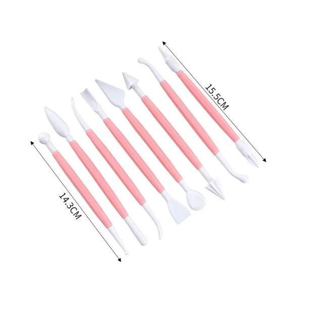 8 Pcs/set Pastry Carving Cutter Sugar Craft Flower Sculpture Group Fondant Cake Engraving Tools DIY Baking (3140L) - Image 3