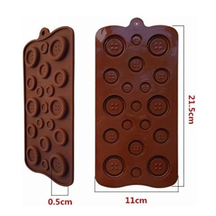 3D Heart Button 12 Cell Chocolate Silicon Mould Ice Cube Chocolate Soap Jelly Tray Kitchen Baking Tool Cake(2366L) - Image 8