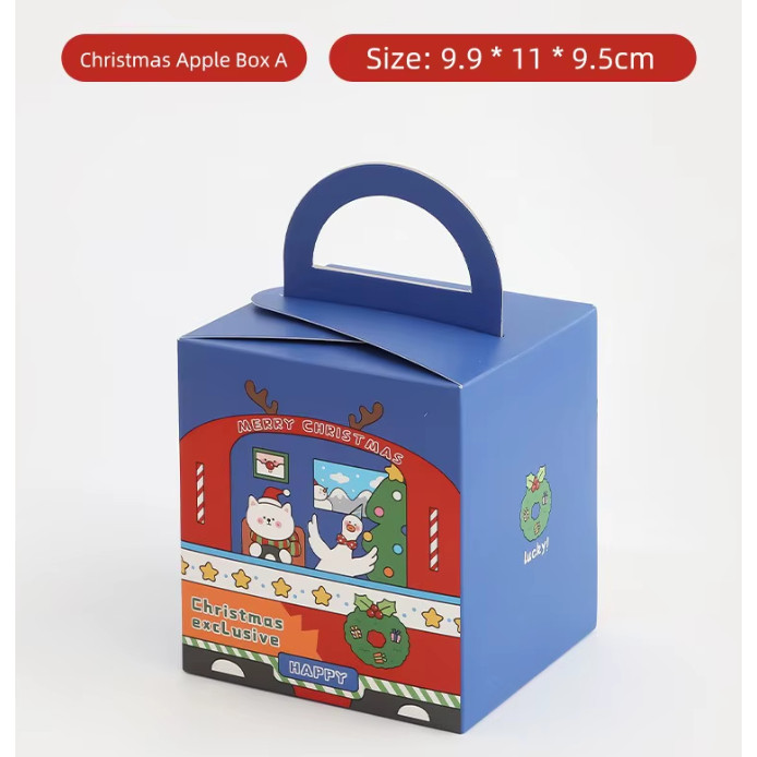 Christmas Gift Box Candy Chocolate Biscuit Packaging Box Bags Xmas Eve Apple Boxes Carrying Case New Year Party (3159L) - Image 12