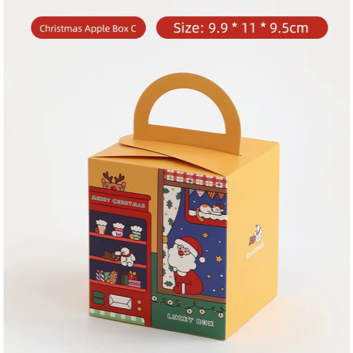 Christmas Gift Box Candy Chocolate Biscuit Packaging Box Bags Xmas Eve Apple Boxes Carrying Case New Year Party (3159L) - Image 14