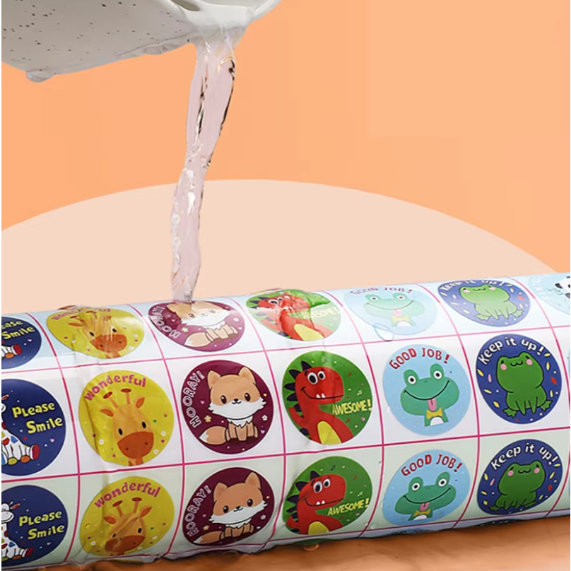 500pcs/Roll 1inch popular gift box decoration Cute Animal round stickers Reward Stickers For Kids 儿童卡通萌趣贴纸 (3027L) - Image 6