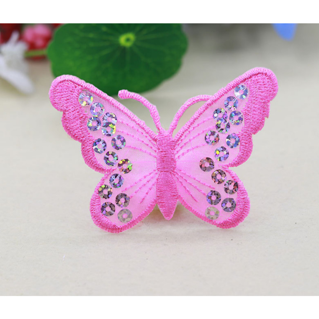 1pc Mixing Sequins Patch Embroidered Butterfly Iron On Patches For Clothing Badge Sticker Apparel Accessories刺绣蝴蝶(4007L) - Image 17