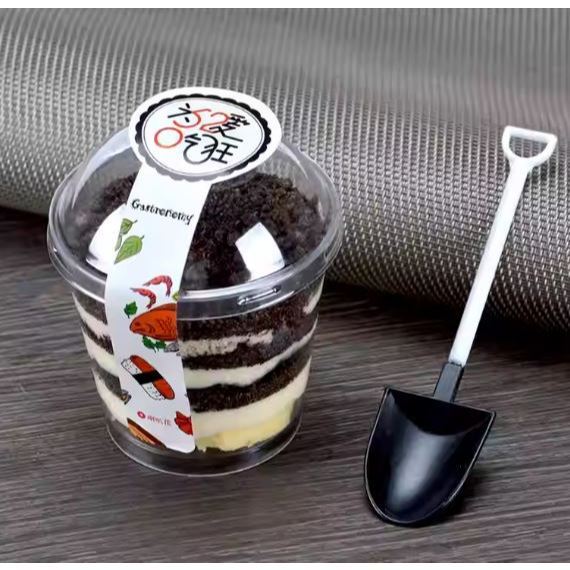 20pcs 200ml Disposable Salad Cup Transparent Plastic Dessert Bowl Container Ice Cream Plastic Cup With Lids (3097L) - Image 3