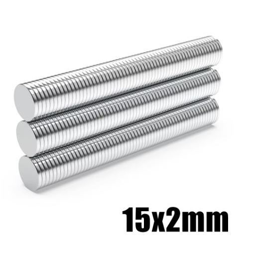 2Pcs15x2 Super Strong Magnet 15mm X 2mm Round Magnetic NdFeB Neodymium magnet N35 Powerful Disc imanes (3119L) - Image 4