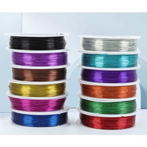 0.4mm Metal Wire Craft Wire Thin 50m Roll Copper Wire Roll Jewellery Wire Bead Wire Painted Wire for Crafts(3122L) - Image 2