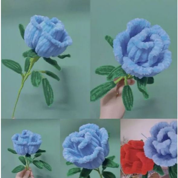 100pcs/lot Kids Creative Colorful Glitter Plush Bend Soft Felt Strip DIY Chenille Sticks Craft Educational Toy (3123L) - Image 9