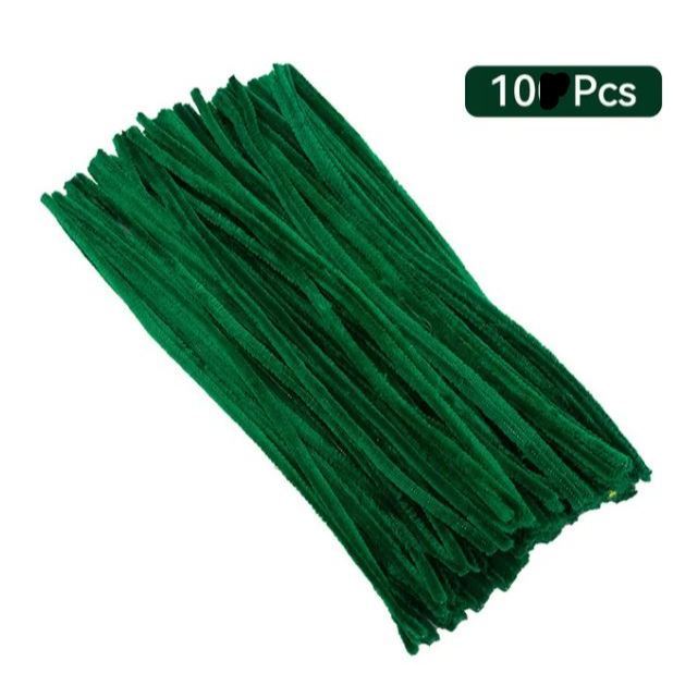 100pcs/lot Kids Creative Colorful Glitter Plush Bend Soft Felt Strip DIY Chenille Sticks Craft Educational Toy (3123L) - Image 18