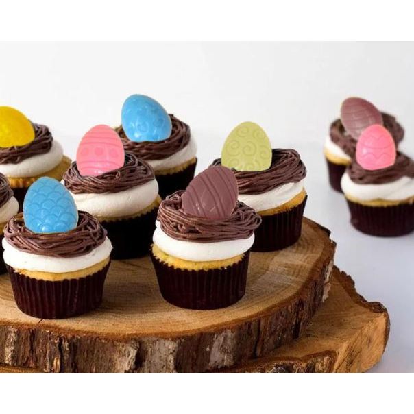 12 Cavity Easter Egg Shaped Chocolate Mold, Non-stick Jello Egg Mold Silicone Baking Mold for DIY Cake Decoration(3135L) - Image 3
