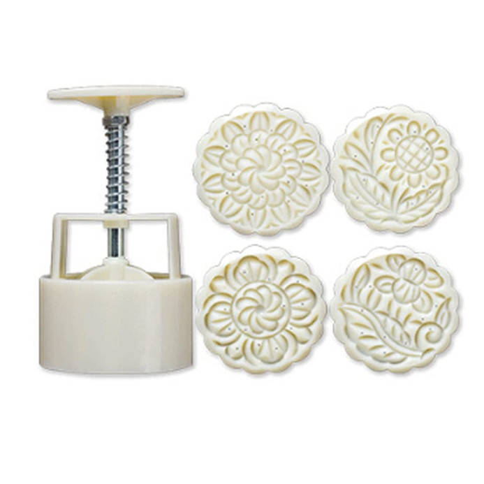 Mooncake Mold Rose Cherry Blossom Flower Shape Sakura Lotus Daisy Sunflower Leaf Bunny Mid-autumn Festival Mold (3156L) - Image 7