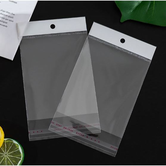 100pcs White Self Adhesive Bag Plastic Hanging Opp Pouches Seal Gift Bag for Handmade Jewelry Display(3069L) - Image 3