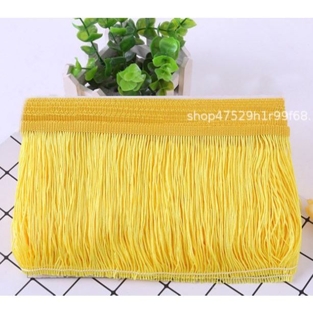 1yard Gold/Red 5~15cm Long Fringe Lace Tassel Polyester Lace Trim Ribbon Sew Latin Dress Stage Garment 涤纶扫把排须花边(2684L) - Image 10