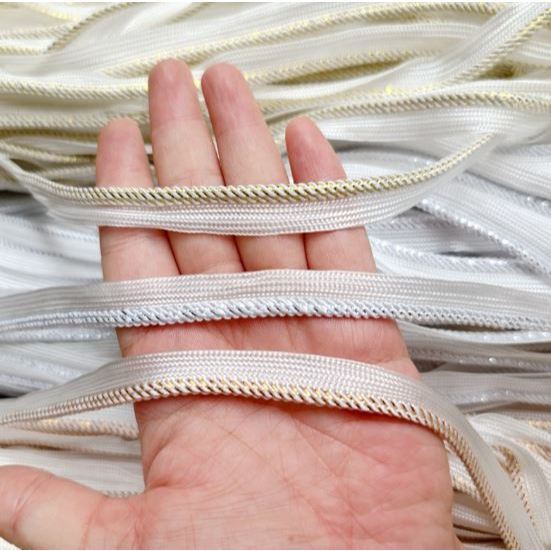 1Yard Glitter Gold Edge Sewing Ribbon Bias Piping Cord Rope For DIY Patchwork Garment Sewing Making And Trimming (3104L)