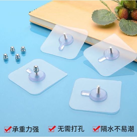Self-Adhesive Hook Strong Adhesive Picture Frame Nails Hooks Transparent Seamless Wall Hangers Hanging Clock Wall(3105L) - Image 2