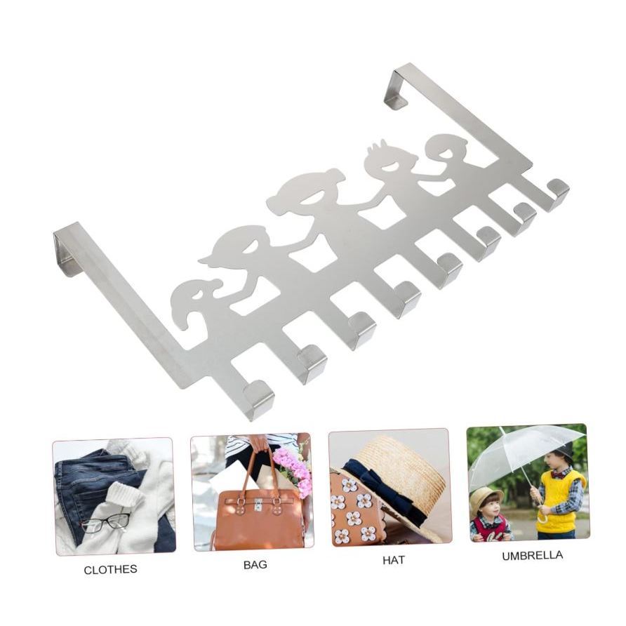 Stainless Steel Door Back Hook Non-Marking Punch Storage Hook for Cloths Hats Towels Easy Install Space Saver (3133L) - Image 5