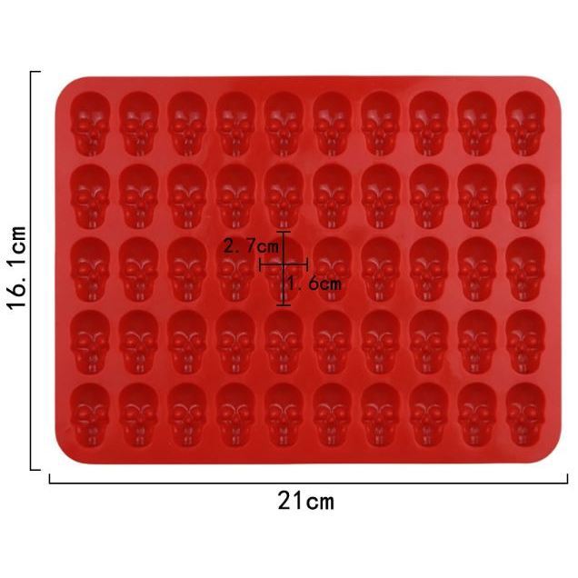 6/8/18/50 Cavities Halloween Scary Silicone Mold Hat Skull Tomb Bat Pumpkin Spider Chocolate Gummy Mould Cake Dec(3126L) - Image 7