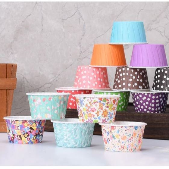 100pcs Muffin Paper Cup Cupcake Liner Baking Cup For Wedding Party Tulip Muffin Cupcake Paper Oilproof (3031L) - Image 2