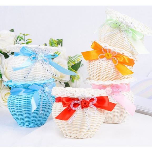 Rustic Basket Mini Baskets Tiny Baskets Party Favors Tiny Woven Basket Flower Baskets Mini Flower Basket (3061L)