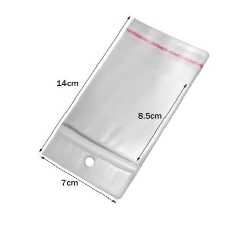100pcs White Self Adhesive Bag Plastic Hanging Opp Pouches Seal Gift Bag for Handmade Jewelry Display(3069L) - Image 11