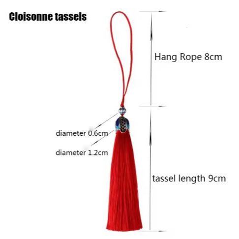 8cm Silk Tassel Fringe Brush Pendant Accessories for DIY Jewelry Making Silk Satin Tassel Handmade Crafts Finding(3077L) - Image 3