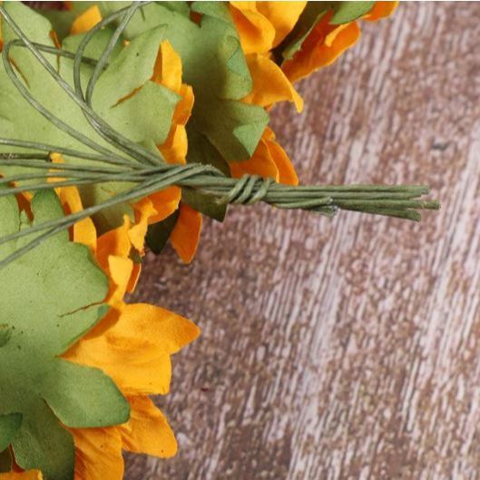 10pcs/lot Small Fake Simulation Sunflowers Small Fake Silk Sunflowers Faux Yellow Flowers Bulk for Craft Party (3124L) - Image 6