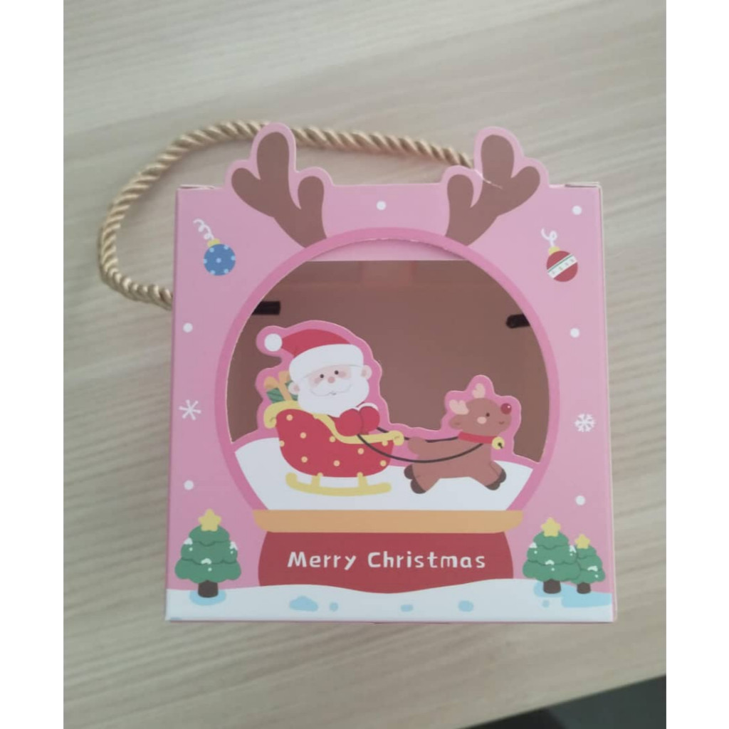 1pc New Christmas apple box open window cute handheld children's candy bags cartoon Christmas Eve gift box(3158L) - Image 10