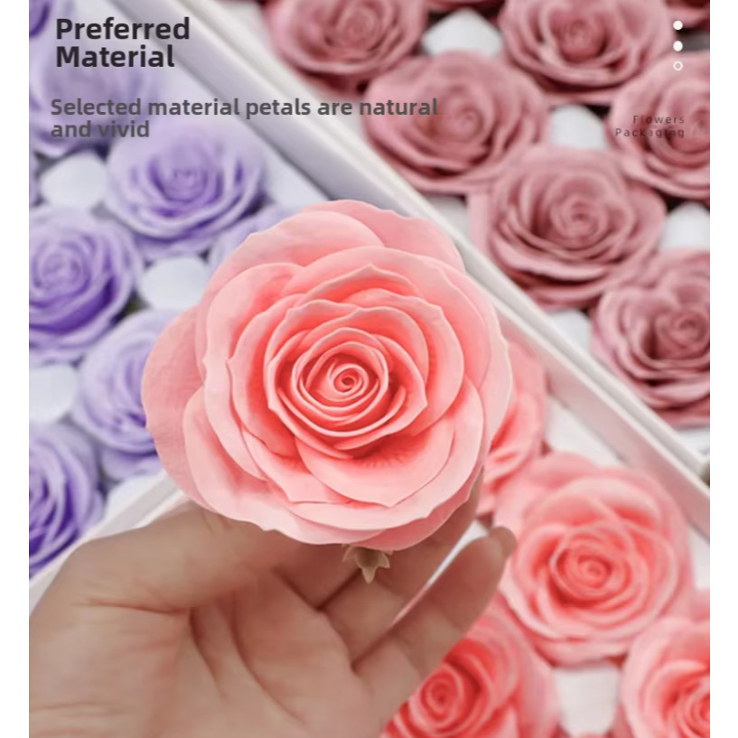 25pcs 6layer 7cm Soap Rose Artificial Flower Wedding Home Furnishings High Quality Superior Valentine'S Day(2083L) - Image 6