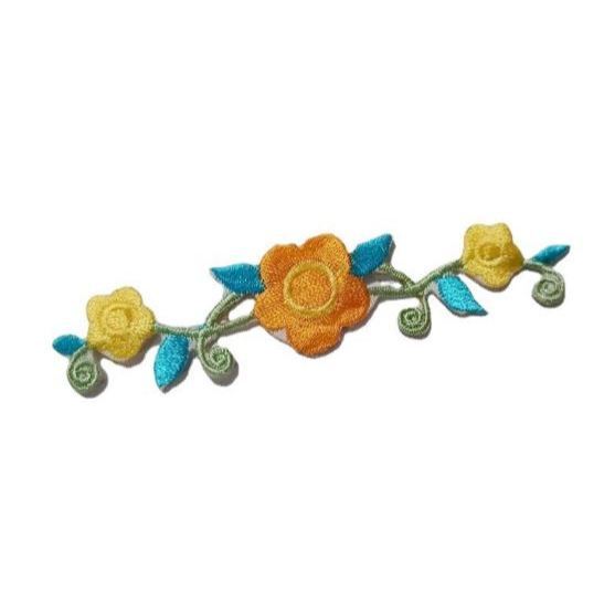 1pc Flower Spray, Iron On patch, Flower patch, Pink flower, Embroidery patch, Flowers patch, Embroidery 小藤梅花刺绣布贴 (3064L) - Image 12