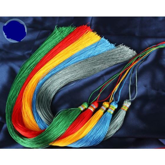 Beautiful Solid Color Tassels 33cm Super Long Polyester Thread Decorative Tassels DIY Handicrafts Apparels (3071L) - Image 2