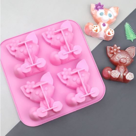 Cartoon Silicone Mold For Baking Stitch Bear Mouse Cat Pig Duck Chocolate Soap Mould Animal Cake Decorating Tool (3134L) - Image 2