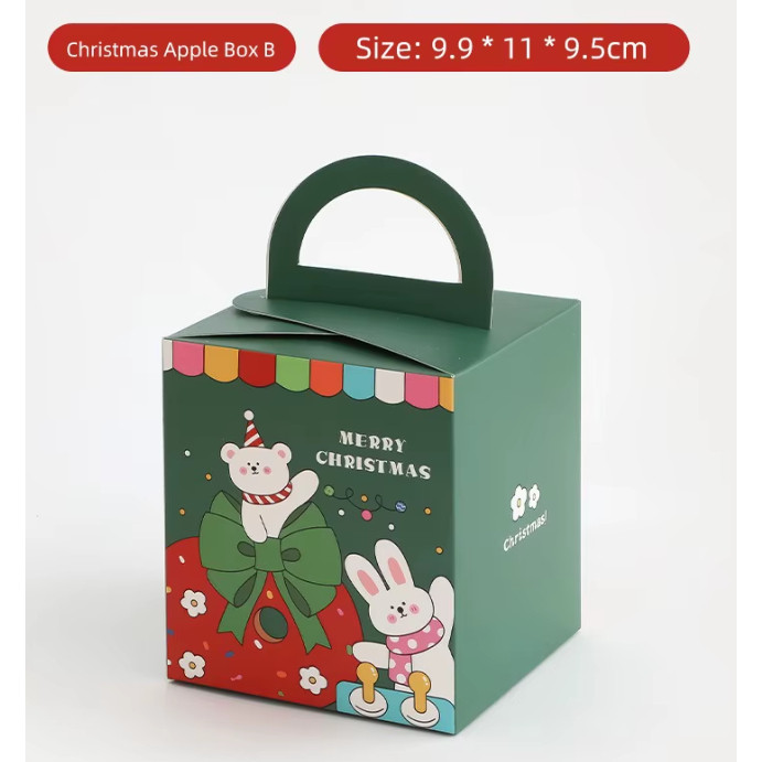 Christmas Gift Box Candy Chocolate Biscuit Packaging Box Bags Xmas Eve Apple Boxes Carrying Case New Year Party (3159L) - Image 9