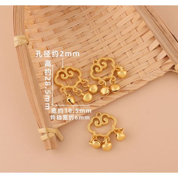 Jade Green Fortune Brand Pendant Color-preserving Ancient Golden Fortune Brand Bracelet Pendant DIY (3080L) - Image 17