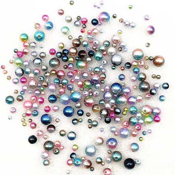 8/10mm Gradient Mermaid Acrylic Beads Plastic With Hole Loose Spacer Beads For Diy Jewelry Making Findings (3099L) - Image 3