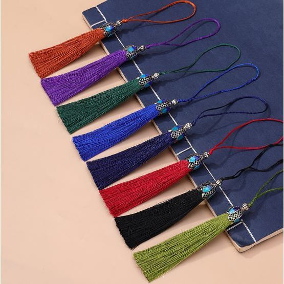 8cm Silk Tassel Fringe Brush Pendant Accessories for DIY Jewelry Making Silk Satin Tassel Handmade Crafts Finding(3077L) - Image 6