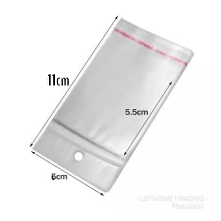 100pcs White Self Adhesive Bag Plastic Hanging Opp Pouches Seal Gift Bag for Handmade Jewelry Display(3069L) - Image 9