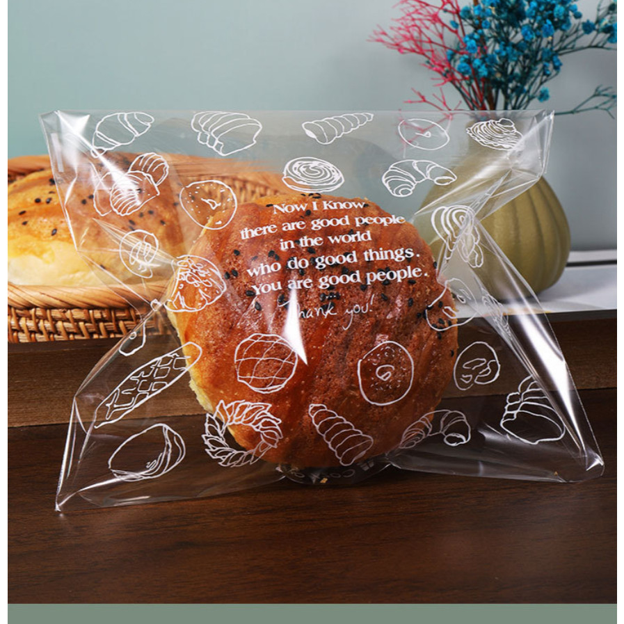 20pcs Clear Self-sealing Bags For Bakery Breads, Doughnuts, Croissants, Disposable Packaging For Kitchen 透明面包包装袋(4011L) - Image 9